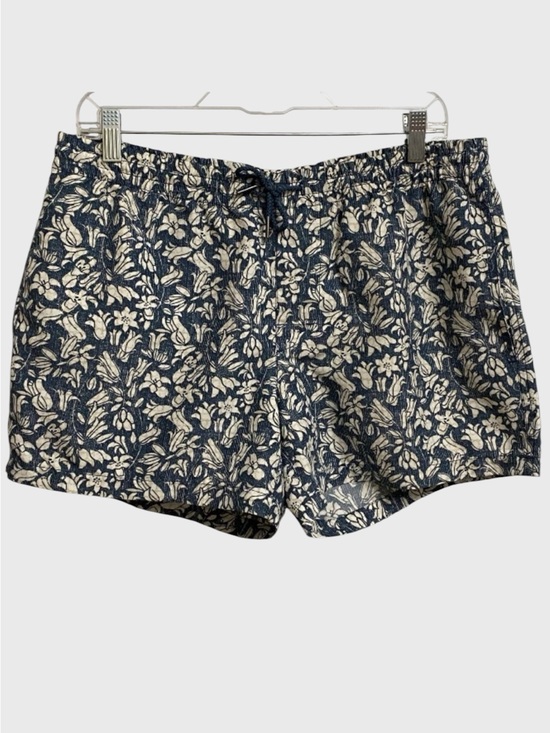 Club Monaco Other - Club Monaco Tailored Fit Men's Floral Swim Trunks Sz M Blue Summer Beach Coastal